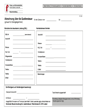Abrechnung über die Quellensteuer