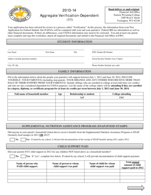 Aggregate Verification-Dependent Form