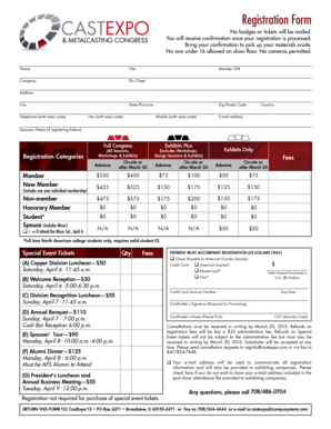 CastExpo 2013 Registration Form