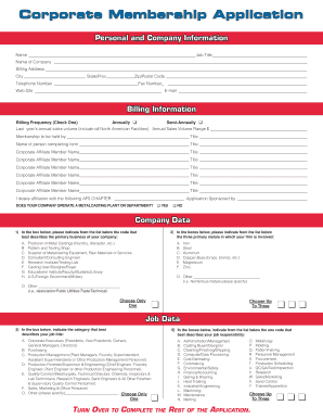 Corporate Membership Application
