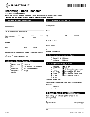 Incoming Funds Transfer Form