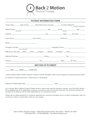 Patient Information Form