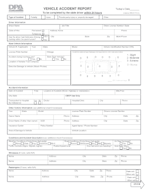 Vehicle Accident Report Form