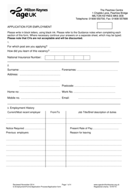 Employment Application Form