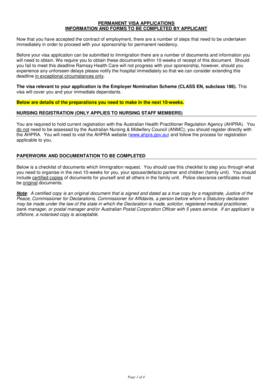 Australian Employer Nomination Scheme Visa Application