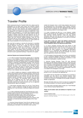 Traveler Profile Form