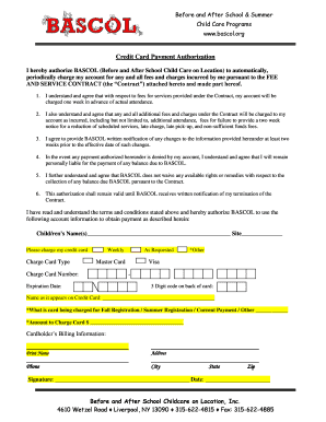 BASCOL Credit Card Payment Authorization
