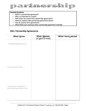 Partnership Agreement Template