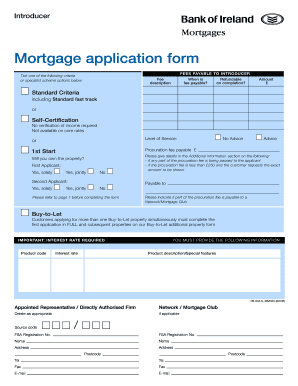 Mortgage Application Form