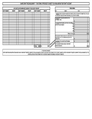 Draft Reconciliation Form