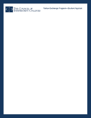 Tuition Exchange Program Student Application