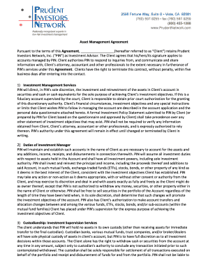 Asset Management Agreement