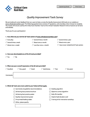 Quality Improvement Tools Survey