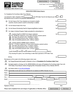 Donation Form for Higher Education Scholarships