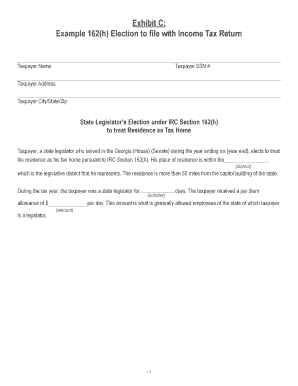 IRC Section 162(h) Election Form