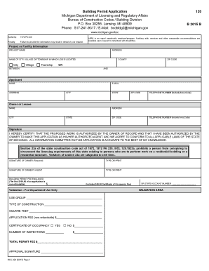 Michigan Building Permit Application