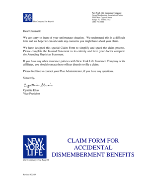 Accidental Dismemberment Claim Form