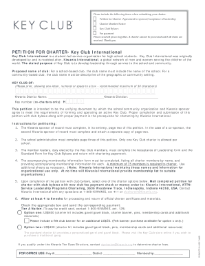 Key Club Petition to Charter