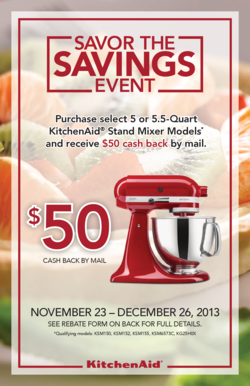 KitchenAid Stand Mixer Rebate Form