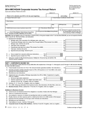 Michigan Corporate Income Tax Annual Return