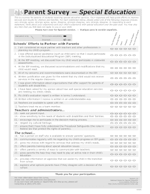 Parent Survey — Special Education