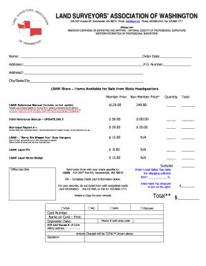 LSAW Order Form