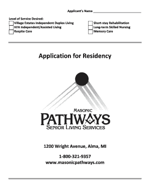 Application for Residency