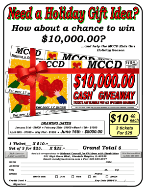 MCCD Kids Holiday Raffle Entry Form