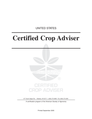 Certified Crop Adviser Application