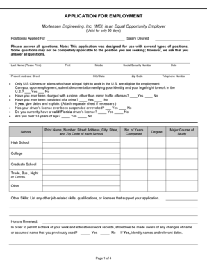 Application for Employment