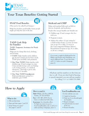 Texas Benefits Application Form