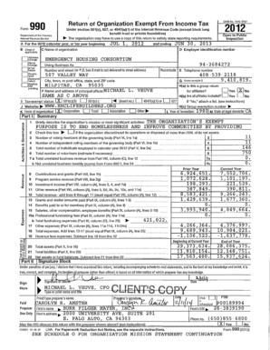 Form 990 Return of Organization Exempt From Income Tax