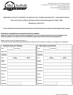 UK Agricultural or Forestry Development Application