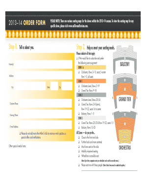2013-14 Miller Auditorium Show Subscription Order Form