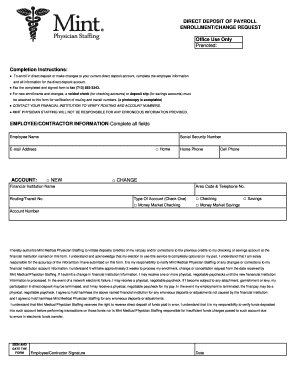 Direct Deposit Form.pdf - Mint Physician Staffing