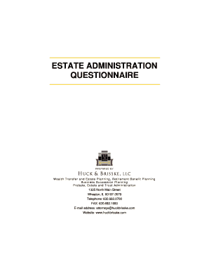 Estate Administration Questionnaire