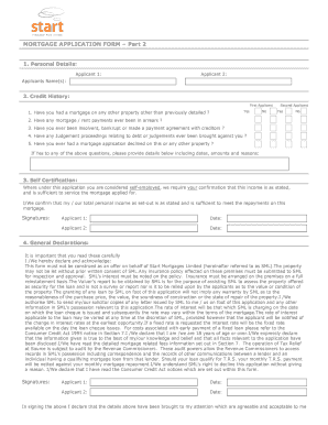 Mortgage Application Form
