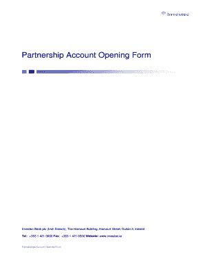 Partnership Account Opening Form