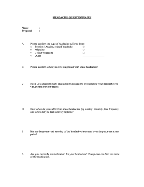Headache Questionnaire