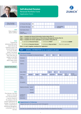 Self-Directed Pension Application Form