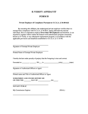 E-Verify Affidavit Form B