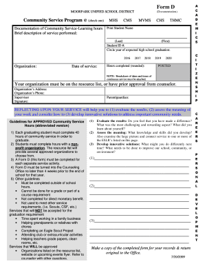 Form D - Moorpark Unified School District