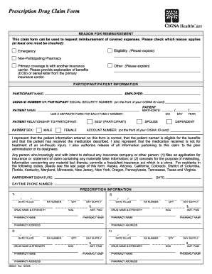 Prescription Drug Claim Form