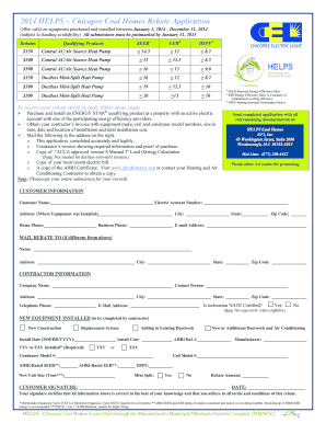 Residential Rebate Program Application