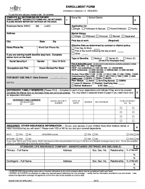 Employee Health Benefits Enrollment Form