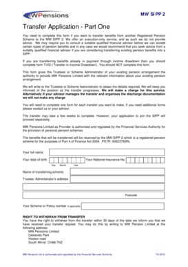 MW SIPP 2 Transfer Application