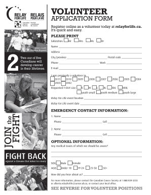 Volunteer Application Form