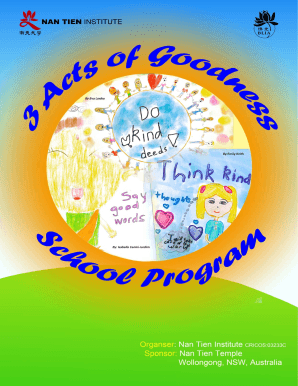 Project proposal title example - three acts of goodness project proposal