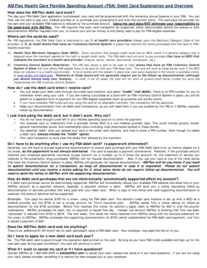 ASIFlex FSA Debit Card Application
