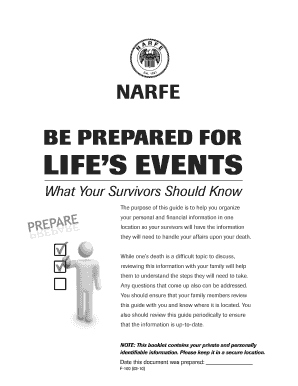NARFE Life Events Preparation Guide